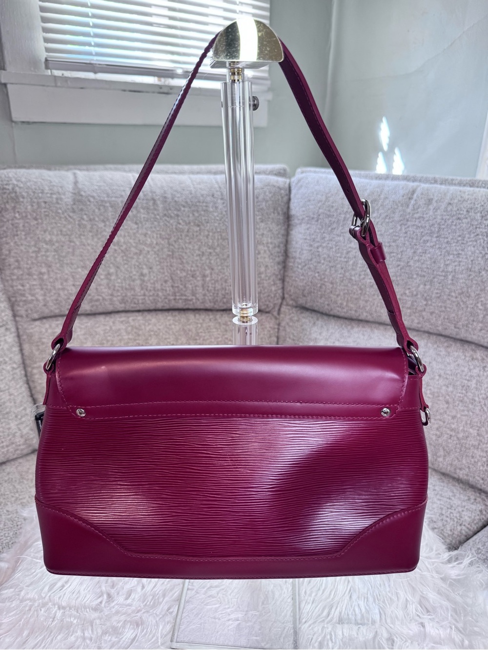 LOUIS VUITTON RED EPI LEATHER BAGATELLE PM BAG - Picture 9 of 14